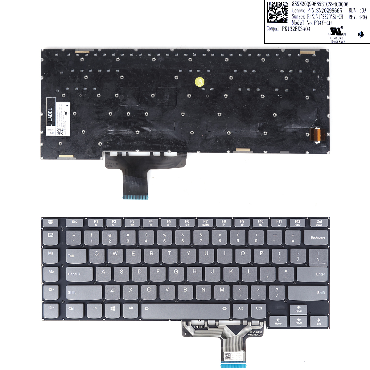 Picture of New Replacement Laptop Keyboard For Lenovo Legion Y730-15 Y740-15 GRAY（blacklit WIN8) US Layout